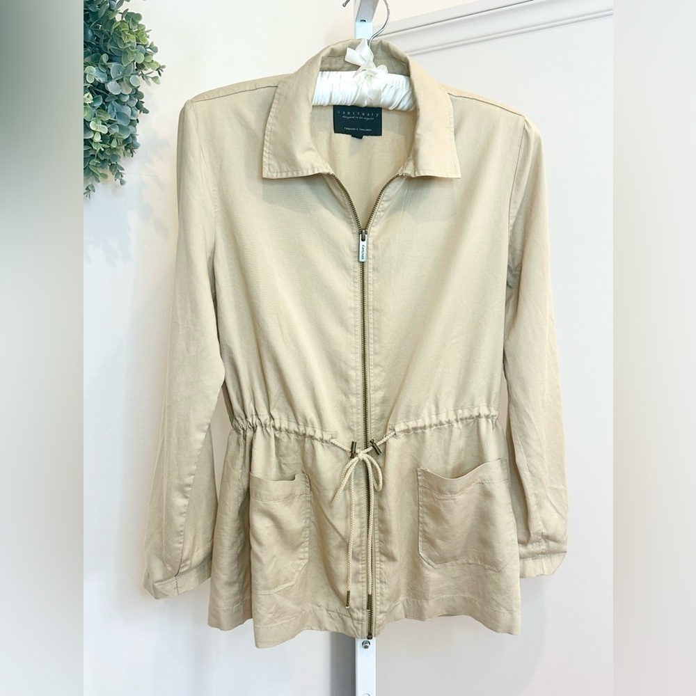 Sanctuary Women’s Drawstring Utility Jacket in Sandstone Size Small - Picture 2 of 10